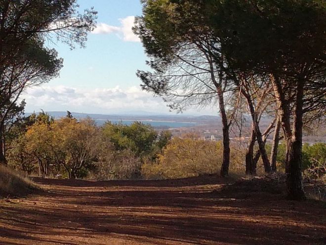 Zicht op de zee vanaf Mont St Loup