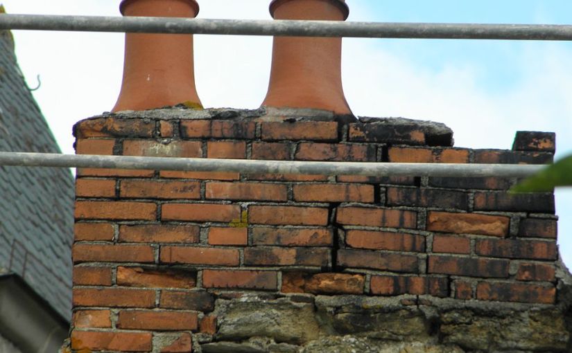 De schouw zoals ze er uit zag, er zou zomaar een stuk naar beneden kunnen vallen