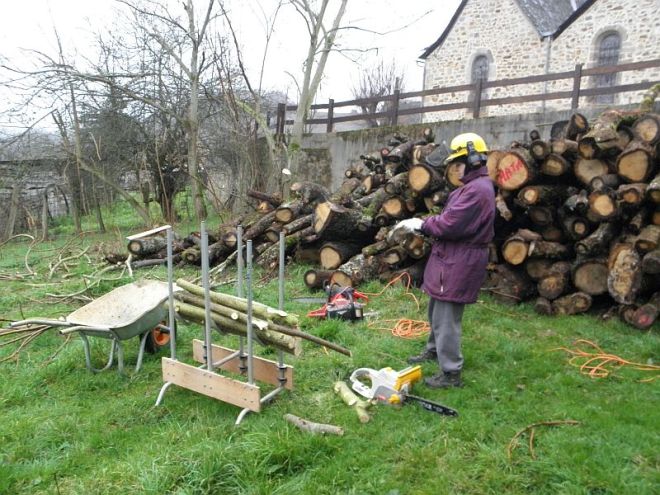Marielle maakt zich klaar om te zagen